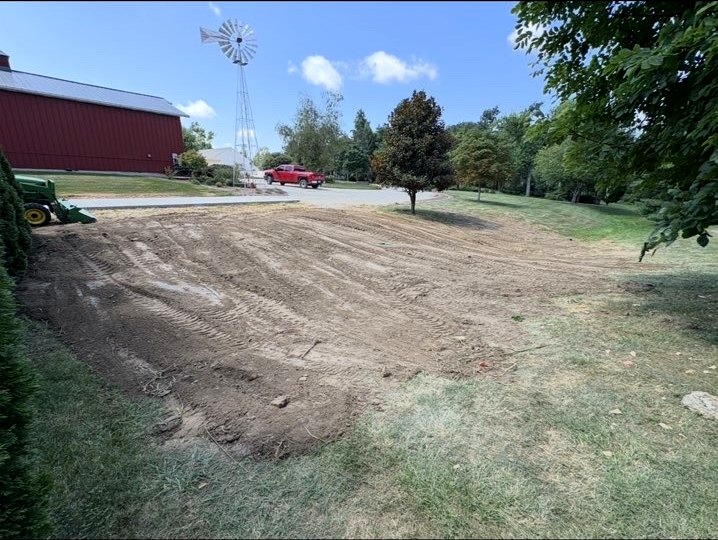Prepared and graded residential yard