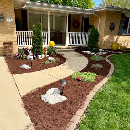Completed landscaping